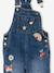 Wijde salopet van jeans voor meisjes denimgrijs+middenblauw+stone+zwart denim - vertbaudet enfant 