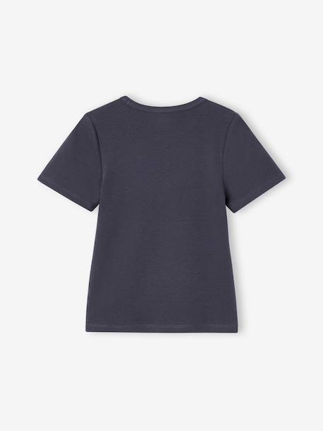 Kort cropped T-shirt met sterren inktblauw+zwart - vertbaudet enfant 