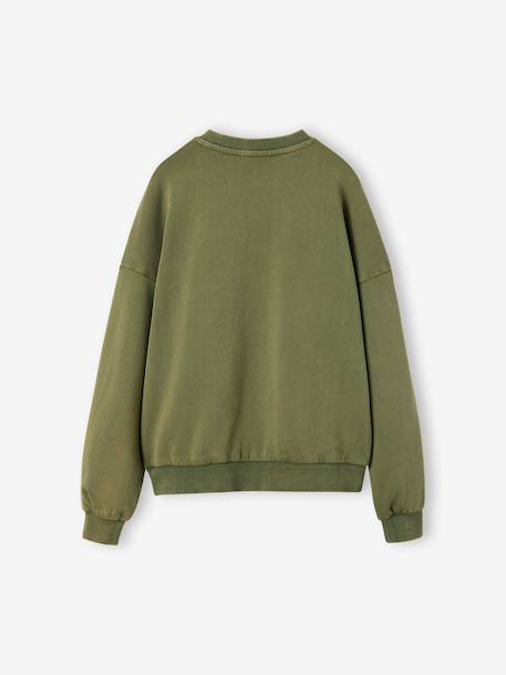 Sweater voor meisjes olijf - vertbaudet enfant 