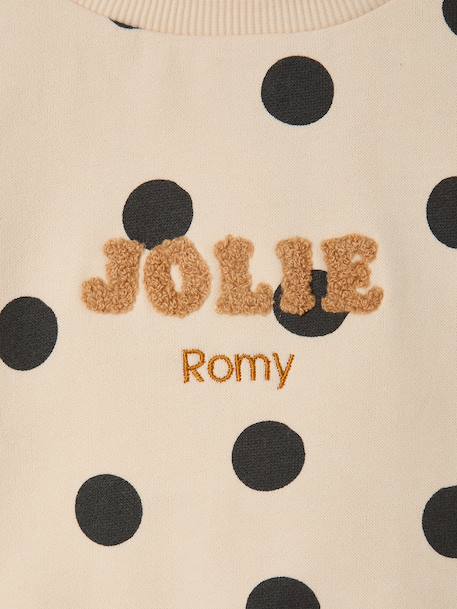 Personaliseerbare sweater + legging + haarband babymeisje antraciet+beige (poederkleur)+marineblauw - vertbaudet enfant 