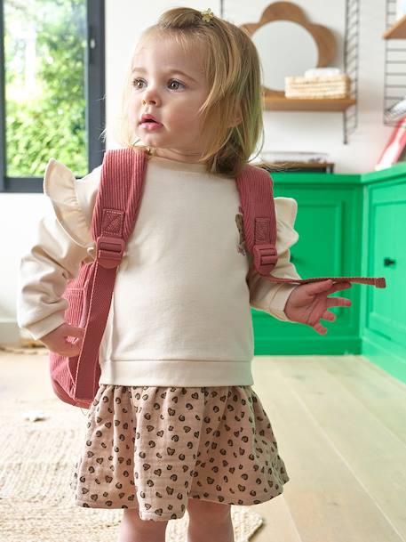 2-in-1 babyjurk met lange mouwen vanille - vertbaudet enfant 