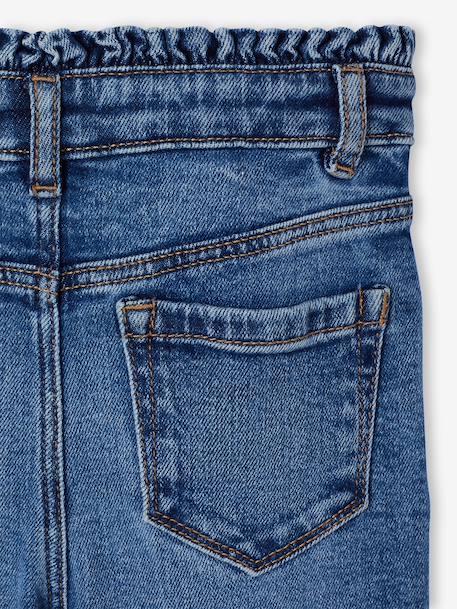 Slim jeans voor meisjes lichtblauw+middenblauw - vertbaudet enfant 