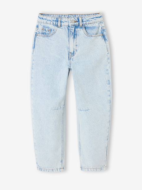 Ballonjeans meisje gebleekt denim+middenblauw - vertbaudet enfant 
