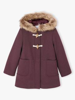 -Duffel met capuchon van wol met houtje-touwtjeknopen