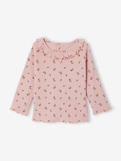 -T-shirt baby bedrukt met kleine hartjes