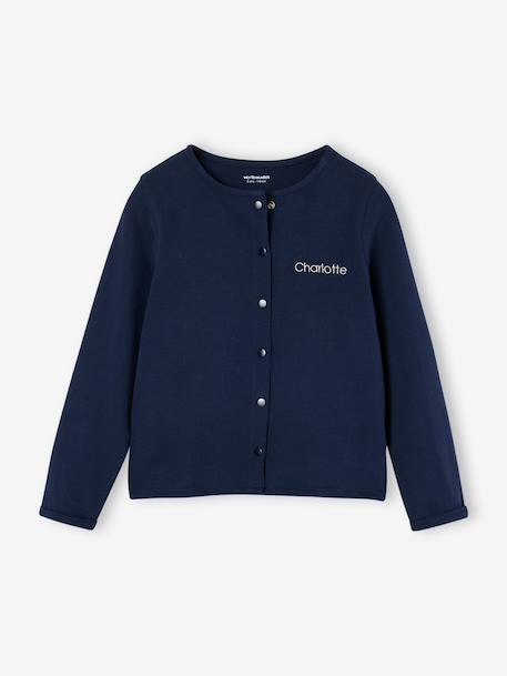 Set met vest en bloemenjurk meisje groengrijs+kameel+lichtgeel+marineblauw - vertbaudet enfant 