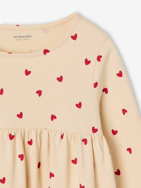Set met vest en bloemenjurk meisje groengrijs+kameel+lichtgeel+marineblauw - vertbaudet enfant 