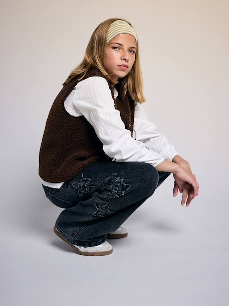 Mouwloos vest chocoladebruin+zandbeige+zwart - vertbaudet enfant 