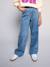 Losse jeans voor meisjes JONEN denimgrijs+donkerblauw+middenblauw - vertbaudet enfant 