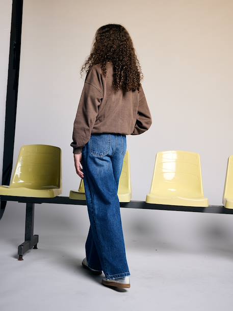 Losse jeans voor meisjes JONEN denimgrijs+donkerblauw+middenblauw - vertbaudet enfant 