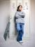 Fleece sweater jongen met opstaande kraag gemêleerd grijs - vertbaudet enfant 