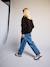 Ballonjeans voor meisjes middenblauw - vertbaudet enfant 
