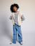 Meisjes T-shirt met lange mouwen ecru+rozenhout - vertbaudet enfant 