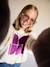 Sweater met print voor meisjes ecru+oudroze - vertbaudet enfant 