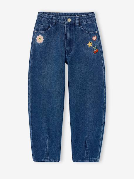 Meisjesballonjeans middenblauw - vertbaudet enfant 