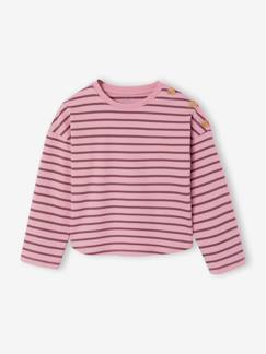 -Meisjesshirt met strepen en lange mouwen