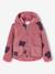 Sherpa vest met capuchon en bloemenprint voor meisjes ecru+vanille+zachtpaars - vertbaudet enfant 