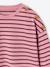 Meisjesshirt met strepen en lange mouwen marineblauw+snoepjesroze+zachtpaars - vertbaudet enfant 