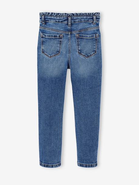 Slim jeans voor meisjes lichtblauw+middenblauw - vertbaudet enfant 