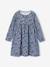 Set met vest en bloemenjurk meisje groengrijs+kameel+lichtgeel+marineblauw - vertbaudet enfant 