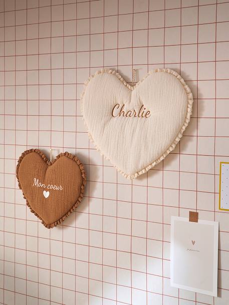 Set van 2 hartjes muurdecoraties ecru - vertbaudet enfant 