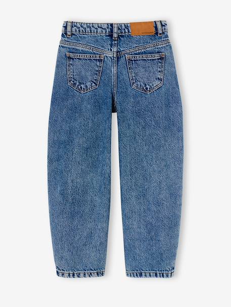 Ballonjeans meisje gebleekt denim+middenblauw - vertbaudet enfant 