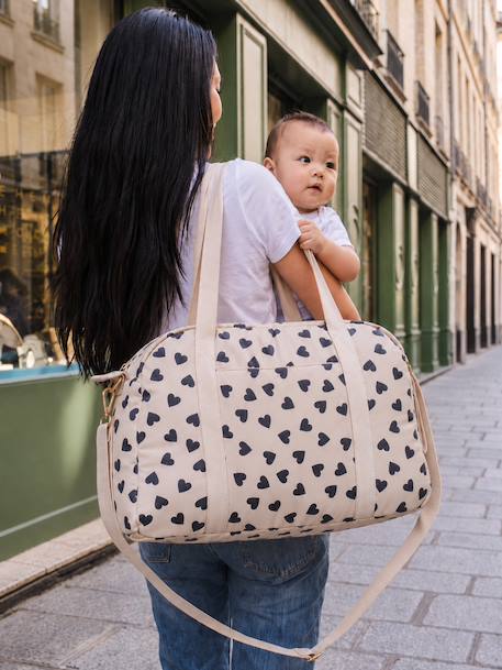 Luiertas Canvas club luipaard beige, bedrukt+touw - vertbaudet enfant 