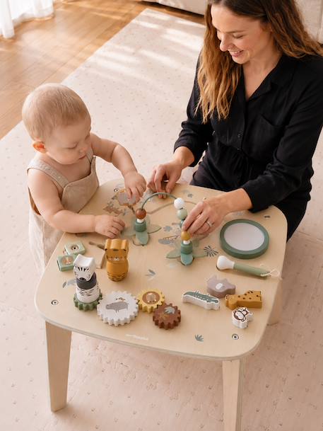 FSC® houten activiteitentafel ecru+hout - vertbaudet enfant 