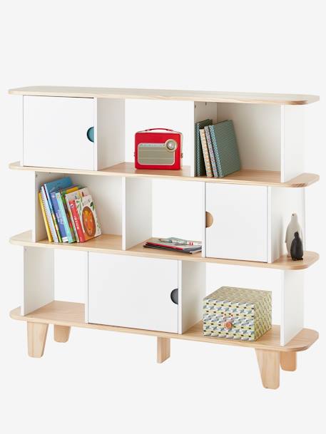 Bibliotheekplank LINE SEVENTIES wit+WIT - HOUT - vertbaudet enfant 