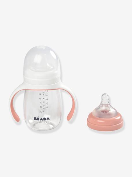 Leerfles 2 in 1 (210 ml) BEABA beige+ROZE+saliegroen - vertbaudet enfant 