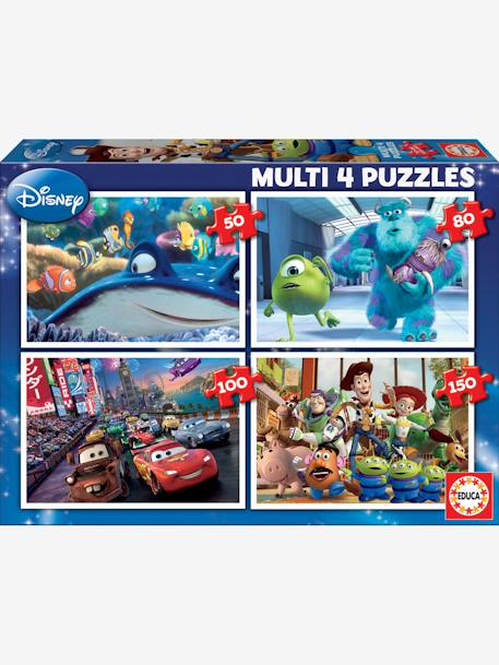 Set met 4 puzzels van 50 tot 150 stukjes Multi 4 Disney® Pixar EDUCA blauw - vertbaudet enfant 