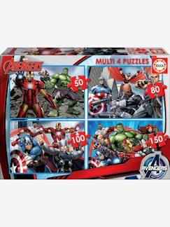 Set met 4 puzzels 50 tot 150 stukjes Multi 4 Marvel® Avengers EDUCA  - vertbaudet enfant