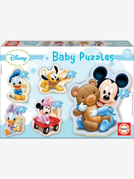 Set met 5 puzzels van 3 tot 5 stukjes Disney® Mickey EDUCA blauw - vertbaudet enfant 