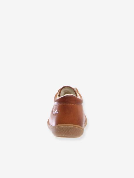 Laarsjes voor jongensbaby Cocoon NATURINO® 1e stapjes cognac+marineblauw - vertbaudet enfant 