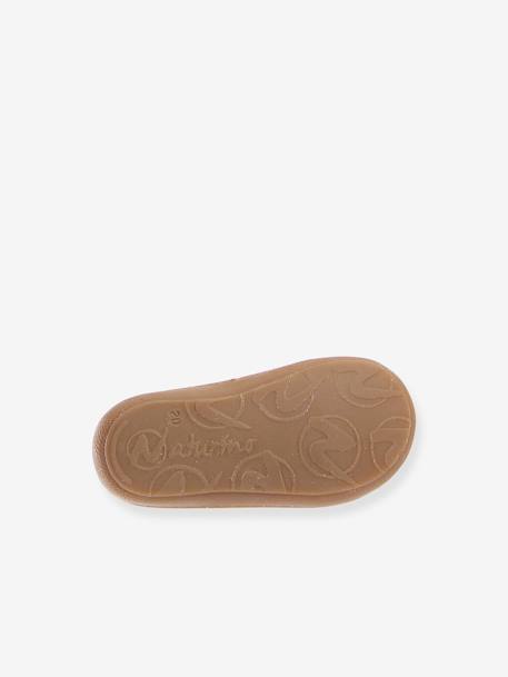 Laarsjes voor jongensbaby Cocoon NATURINO® 1e stapjes cognac+marineblauw - vertbaudet enfant 
