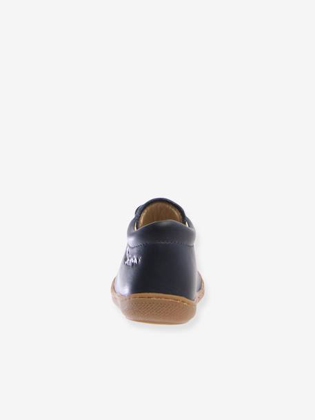 Laarsjes voor jongensbaby Cocoon NATURINO® 1e stapjes cognac+marineblauw - vertbaudet enfant 