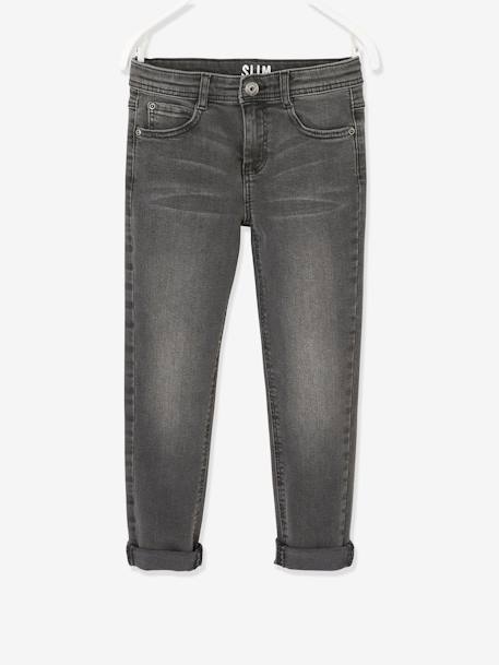 Slim fit jongensjeans Morphologik 'waterless' heupomtrek MEDIUM DENIM DONKERGRIJS+denimgrijs+double stone+RUW DENIM+STONE+zwart denim - vertbaudet enfant 
