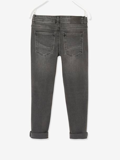 Slim fit jongensjeans Morphologik 'waterless' heupomtrek SMALL DENIM DONKERGRIJS+denimgrijs+double stone+RUW DENIM+STONE+zwart denim - vertbaudet enfant 
