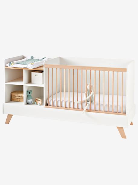Gecombineerd 4 in 1 meegroeibed COMBINID WIT / HOUT - vertbaudet enfant 