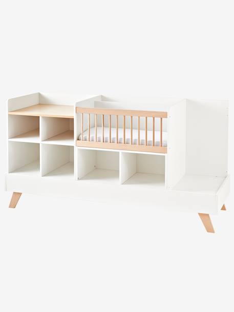 Gecombineerd 4 in 1 meegroeibed COMBINID WIT / HOUT - vertbaudet enfant 