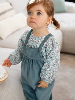 Set fluwelen blouse en overall voor meisjesbaby  - vertbaudet enfant