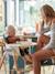 Hoge ontwikkelingsstoel 2 hoogtes vertbaudet High & Low blauw+Grijs/hout - vertbaudet enfant 