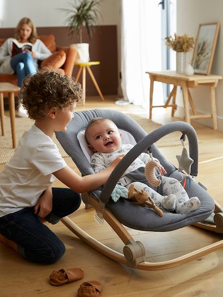 Transat met Babydream-boog beige, bedrukt+ecru+grijs/wit+lindegroen+marineblauw - vertbaudet enfant 
