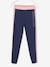 Sportlegging meisjes met zijstroken gemêleerd grijs+marineblauw+MARINEBLAUW+roze (poederkleur) - vertbaudet enfant 