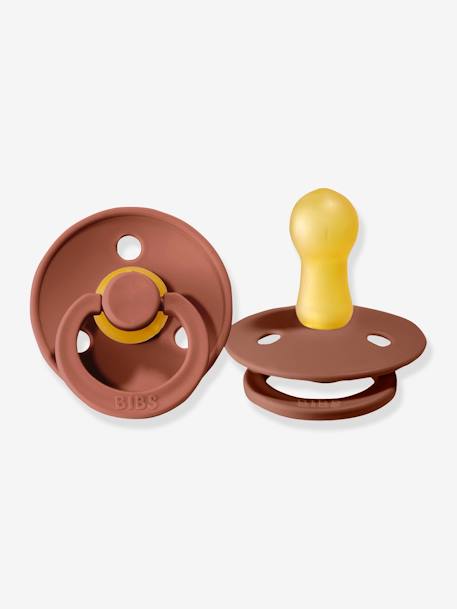 Set van 2 BIBS Colour-fopspenen, maat 1 van 0 tot 6 maanden Amandelgroen + kaki+Diepblauw + petrolblauw+IJzergrijs + babyblauw+Poederroze + vanille+rouge+saliegroen+Terracotta + poederroze - vertbaudet enfant 