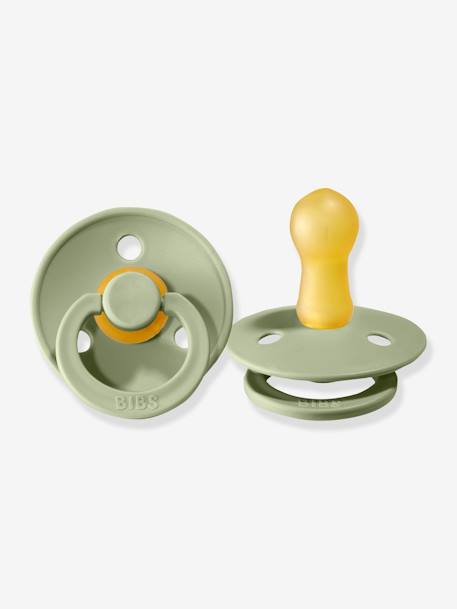 Set van 2 BIBS Colour-fopspenen, maat 1 van 0 tot 6 maanden Amandelgroen + kaki+Diepblauw + petrolblauw+IJzergrijs + babyblauw+Poederroze + vanille+rouge+saliegroen+Terracotta + poederroze - vertbaudet enfant 