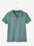 Poloshirt met korte mouwen voor jongens met borduurwerk op de borst blauw+lichtgeel+lichtkaki+MARINEBLAUW+terracotta+wit - vertbaudet enfant 