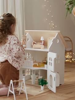 Speelgoed-Romantisch poppenhuis + meubilair
