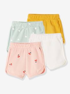-Set van 4 badstof shorts voor baby's