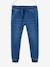 Makkelijk aan te trekken jongensbroek van molton met denim-effect lichtgrijs denim+stone - vertbaudet enfant 